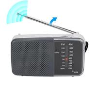 Radio portátil, Radio Am/FM con Altavoz, radios compactas con Correa, alimentadas por batería, Antena telescópica Fora Uso en Interiores, Exteriores y emergencias, Ideal Fora Ciclismo