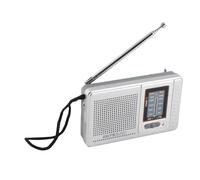 Radio Portátil, Radio Am FM en Tiempo Real con Pilas Y Altavoces Integrados Radio de Bolsillo Portátil con Chip Avanzado para Viajes Al Aire Libre Gris