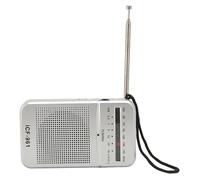 Radio Portátil Radio Am FM Formatos MP3 WMA WAV de Alta Sensibilidad Profesional Mini Radio de Bolsillo Vintage para Viajes Al Aire Libre en Casa,Silver