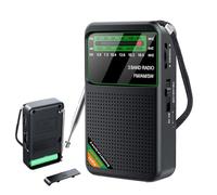 Radio Portátil - Radio Meteorológica NOAA Recargable,Sintonización Digital Multibanda, Equipo de Supervivencia para Senderismo, Camping y Emergencias Climáticas