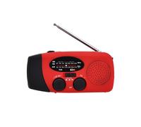 Radio portátil recargable con energía solar para prevención de desastres y emergencias Hanrongda HRD-902 (rojo): HRD-902