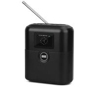 Radio portátil Recargable Dab+ - August MB330 - Radio FM Dab con RDS, 60 presintonías, Altavoz Bluetooth, AUX de 3,5 mm, Reloj Despertador Doble y Pantalla LCD - Negro