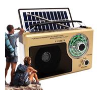 Radio Portátil: Receptor Am FM, Sintonizador De Banda SW, De Carga Solar | De Dispositivo De Escucha De Transmisión De Emergencia, Unidad De Entretenimiento De Música Inalámbrica USB TF para A