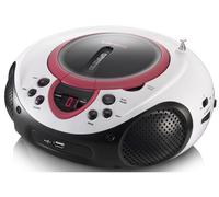 Radio portátil SCD 38 con reproductor de CD y USB (Rosa) - LENCO