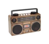 Radio portátil solar - Altavoces inalámbricos al aire libre con asa | Poste ligero de diseño retro para viajes, senderismo, parques y uso escolar