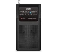 SPC Icy MAX - Radio portátil, tamaño Compacto, Dial XL, FM/Am, Entrada de Auriculares, Enganche de Pinza, diseño clásico y Elegante