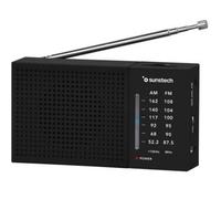 Radio portátil Sunstech RPS412 Negra analógica AM/FM con altavoz 2" y salida auriculares