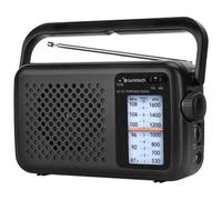 Sunstech RPS760 - Radio Am/FM Analógica Portátil con Antena Telescópica y Asa de Transporte. Color Negro.