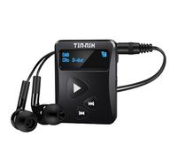 Radio portátil Tin-Nik DAB-398WS-B Dab/Dab+/FM, Mini Radio de Bolsillo Digital con RDS FM, batería Recargable, Auriculares. Selección de tamaño de Fuente Grande y pequeño.