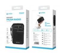 Radio portátil unico fm2597 dc3v (aax2) negro