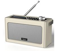 Radio Portátil Vintage Dab/Dab+ & FM con Bluetooth, Radio Digital Retro con Batería Recargable, hasta 15 Horas de Reproducción, Transistores Radio