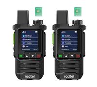 Radio Radtel P6 PoC (Push-to-Talk por Celular), walkie-talkies portátiles de Alcance Ilimitado a Nivel Nacional, radios bidireccionales Recargables con Linterna (Paquete de 2 con 2 SIM)