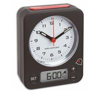 TFA Dostmann Reloj despertador analógico TFA 60.1511 de viaje – Negro y Rojo