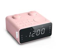 Radio Reloj Despertador MUSE M-17CPK Rosa, Dimmer, Buzzer, Doble Alarma