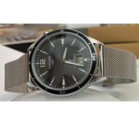 Radio Reloj MasterTime Concept 41mm Milanaise Band Fecha Taucher-Style Negro