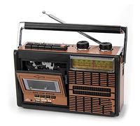 Radio Retro, Casete de Radio Retro, Radio grabadora de Cinta Retro, Reproductor de Cinta, Reproductor Bluetooth, Banda Completa portátil para Estudiantes Mayores Inalámbr