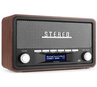 Audizio Foggia Radio Dab+ y FM, diseño Retro, Bluetooth, Altavoces estéreo incorporados, Auto scan, Alarma y Temporizador, 20 emisoras pre-sintonizadas, Display LCD, Entrada Auxiliar, Color Gris