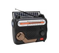 Radio Retro Recargable Solar de 5W AM/FM/SW Receptor Portátil Al Aire Libre Inalámbrico Radio Digital Multibanda USB Tarjeta SOS