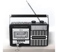 Radio Retro, Reproductor de Cassette Bluetooth, Radio y grabadora Retro, con Radio AM/FM/SW1/SW2, función de transcripción Compatible, Tarjeta SD/USB/TF/reproducción Blue