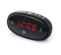 NewOne CR100 Reloj Analógica Negro - Radio (Reloj, Analógica, FM,PLL, Exploración automática, Almacenamiento automático, LED, 1,52 cm (0.6"))