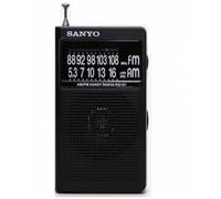 Radio SANYO KS101N Transistor Am/FM Negro. Dial con Números Grandes.