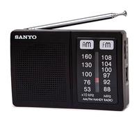 Radio Sanyo KS108N Am/FM - Radio Portátil con Diseño Horizontal. Altavoz con Sonido Nítido, Entrada para Auriculares, Funciona con 2 Pilas AA (no Incluidas). Diseño Compacto.