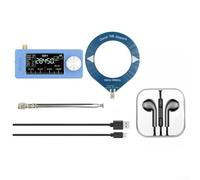 Radio SI4732 de tamaño de bolsillo con 0 5108 MHz, 1 pantalla IPS a color de 9 pulgadas, chip para AM FM SW VHF, interfaz de carga tipo C y salida de auriculares estéreo de 3 5 mm (azul)