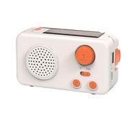 Radio solar, batería externa solar para exterior, radio exterior de manivela, batería de 2000 mAh, linterna LED integrada, para fallo de energía, hogar, viajes, senderismo, camping