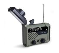 Radio Solar, Bateria Solar, Radio a Pilas portatil pequeña, Linterna Solar manivela, Equipo Emergencia Militar, lampara Dinamo, 2000mAh Powerbank SOS, Alarma USB para Camping