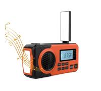 Radio Solar con linterna y batería externa | Radio portátil de camping | para campañas, pescadores, viajeros, excursionistas, marina, acampada, tormenta invernal, rando mochila
