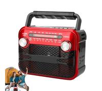 Radio solar con manivela - Linterna de camping con sonido - 3 modos de brillo de radio meteorológica portátil para exterior, tormenta y viaje