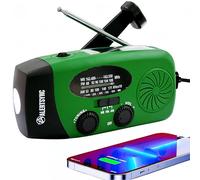 Radio solar de cuerda de 5000 mAh, radio meteorológica de manivela de emergencia, radio solar con linterna, radios solares NOAA/FM/AM, radio de supervivencia portátil con SOS, cargador de teléfono