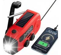 Radio solar de cuerda, radio de emergencia, radio solar portátil de emergencia, banco de energía recargable de 2000 mAh, alarma SOS, cargador de teléfono USB, uso de emergencia para camping