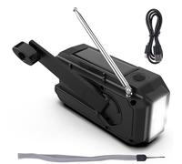 Radio Solar De Emergencia con Manivela, Am FM Radio A Pilas Portatil Pequeña, Outdoor Radios De Bolsillo Linterna Portátil, Radios Dinamo Y Recargable para Acampar Montañismo Senderismo Supervivencia