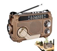 Radio Solar de Emergencia, FM/Am Emer-gency Radio con Solar Recargable de Dinamo con Manivela con Linterna LED, 2000mAh Powerbank SOS Alarma USB Radios de Camping al Aire Libre
