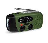 Thomson RT260 - Radio Solar de Emergencia FM/AM con Manivela, Portátil, Función Powerbank Solar 2000mAh, Linterna sin Pilas con Dinamo LED, botón SOS, Doméstica y de Camping