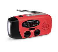 Radio solar de emergencia fm/am portátil con manivela linterna led powerbank 2000mah función sos rt260r