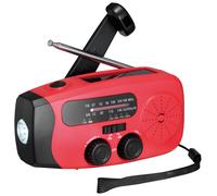 Radio solar de emergencia "NFS-2005" manivela, batería, USB, linterna, banco ...