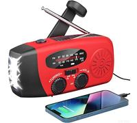 Radio Solar de Emergencia, Radio de manivela autoalimentada Solarbaby con antorcha LED, radioAM/FM Weather Wind Up con batería de 2000 mAh para Carga de Emergencia de teléfono Inteligente