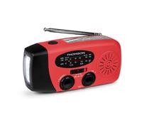 Radio Solar de Emergencia Thomson RT260R AM/FM Linterna LED Powerbank 2000 mAh y Función SOS
