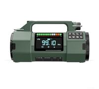 Radio solar de manivela con bandas AM FM SW, linterna LED, lámpara de escritorio, alarma de luz roja, altavoz grande, múltiples opciones de batería para uso en exteriores, carga portátil para