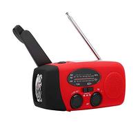 Radio solar de manivela, manivela de emergencia Autoamplificado AM/FM NOAA Radio meteorológica solar con linterna LED, cargador de banco de energía 1000mAH USB para emergencias domésticas y exteriores