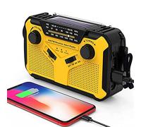 Radio Solar Meteorológica Con Manivela De Emergencia Con Alerta Meteorológica Y Cargador De Teléfono Inteligente 2500mah Radio Portátil Con Manivela Con Noaa Am Fm, Linterna Led Para Acampar