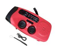 Radio Solar Portátil con Manivela - Radio De Camping con Manivela | Linterna LED Triple Y Banco De Energía Multifuncional para Emergencias Y Cortes De Luz