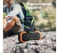 Radio solar portátil para preparación ante emergencias, radio multifuncional con batería de gran capacidad para aventuras al aire libre (azul)