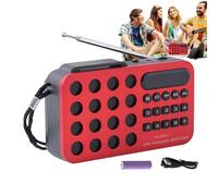 Radio Solar | Radio Compacto para Oficinas,Reproductor Clásico Portátil con Sonido Estéreo Claro para Escritorio, Garaje, Exteriores, Familia, Amigos, Campamento Y Uso Profesional