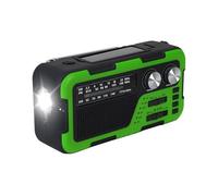 Radio solar - Radio de emergencia con manivela, banco de energía compacto recargable, altavoz AM FM resistente a la intemperie con alarma de antorcha | Equipo de preparación para desastres con energía