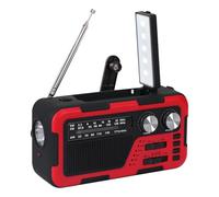 Radio solar - Radio de emergencia con manivela, banco de energía compacto recargable, altavoz AM FM resistente a la intemperie con alarma de antorcha | Equipo de preparación para desastres con energía