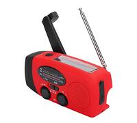Radio Solar, Radio de manivela Dinamo Solar FM Am NOAA Radio de manivela portátil al Aire Libre, luz LED Radio de Emergencia Radio de manivela Solar con Altavoz de 40 mm 8 Ω 1 W, batería de 400 mA