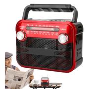 Radio Solar,Radio FM Portátil de 3W | Sintonizador FM/AM/SW1-6 con USB/TF/BT, Linterna Integrada Y Reproductor Meteorológico para Supervivencia Y Aventuras Exteriores